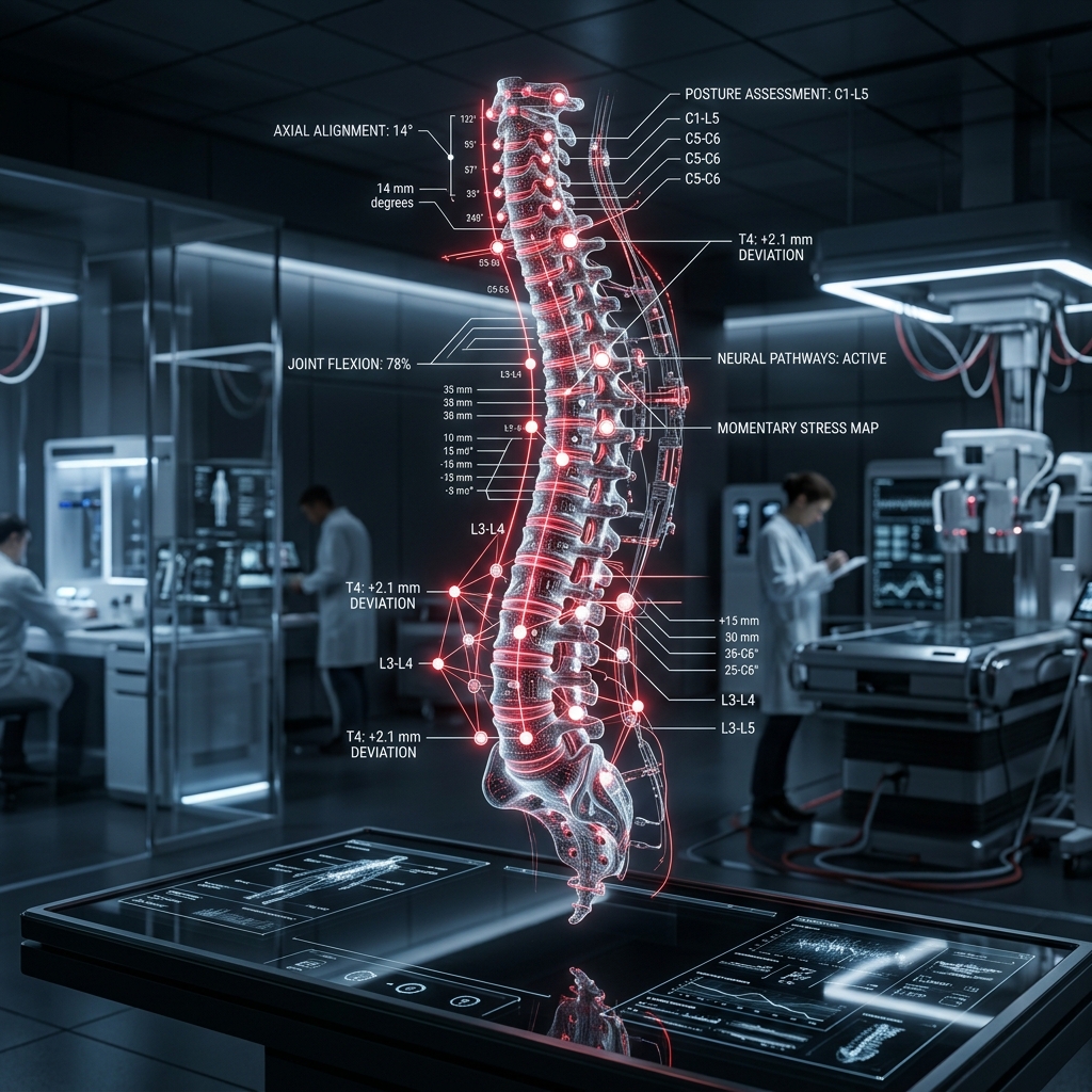 3D Biomechanical Spine Clinical Assessment Hologram